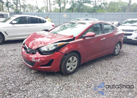 2016 Hyundai Elantra Se from USA, damaged, VIN 5NPDH4AE1GH726488